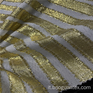 Design di giunzione 100% Lurex Polyester Jacquard tessuto intrecciato